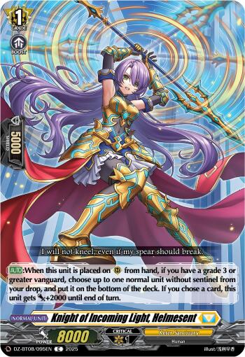 Knight of Incoming Light, Helmesent (DZ-BT08/095EN) [DZ-BT08: Knights 0f Rebirth]