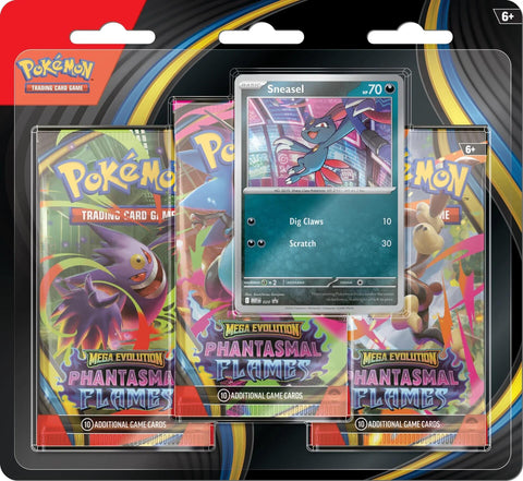 Pokémon - Mega Evolution: Phantasmal Flames - 3 Pack Blister (Sneasel)