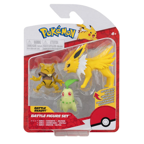 Pokémon - 3 Battle Figure Pack (Abra - Chikorita - Jolteon)