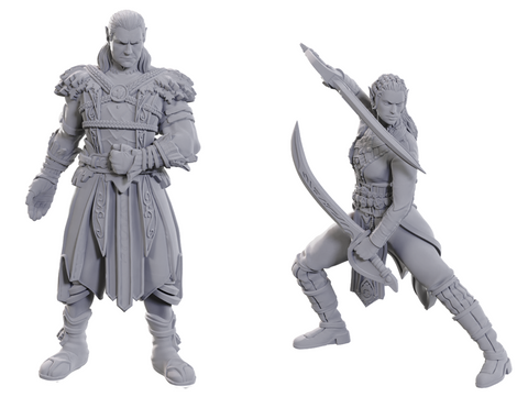 Dungeons & Dragons - Jaheira & Halsin - Mini Figurine (Unpainted)