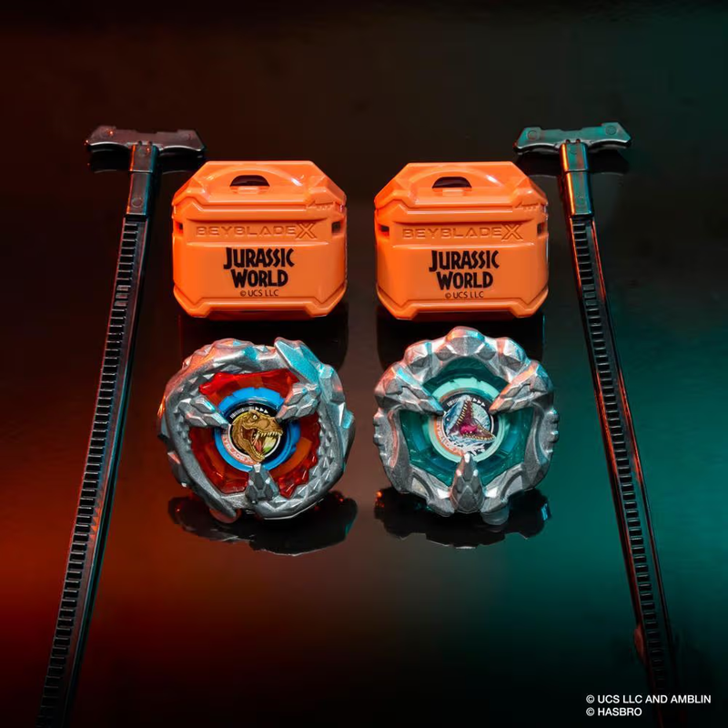 Beyblade X - Jurassic World Collab - T. Rex (Stamina Type) / Mosasaurus (Balance Type)