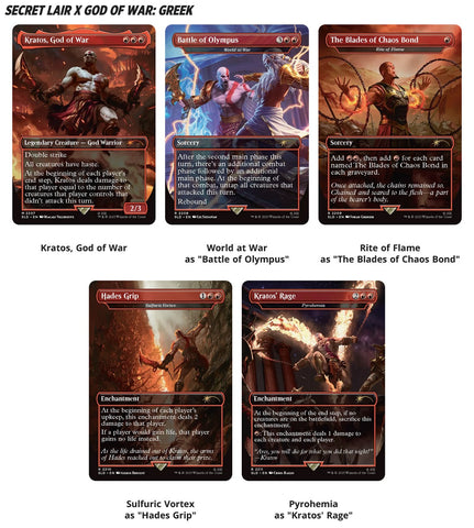 *Pre-Order* Magic The Gathering - Secret Lair: Drop Series - Playstation Super Drop - God Of War : Vengeance (Non-Foil)