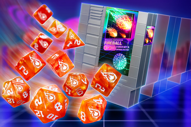 1UP-Dice - Fireball - Polyhedral Dice Set