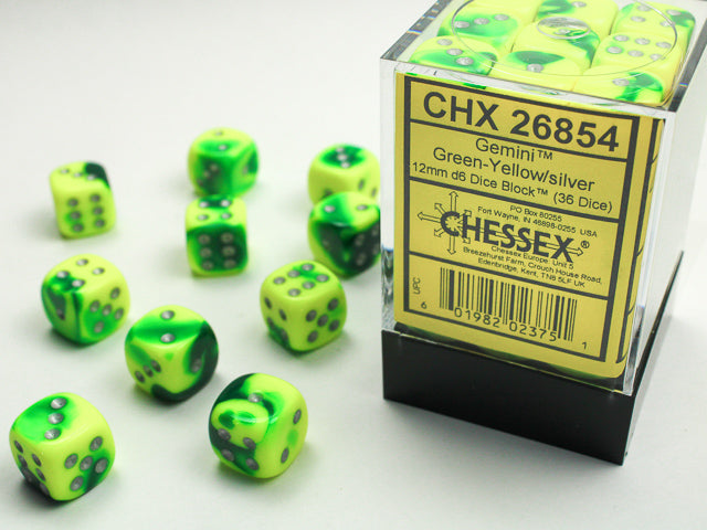 Dices (36D6) - Chessex Gemini (Choose your Color)