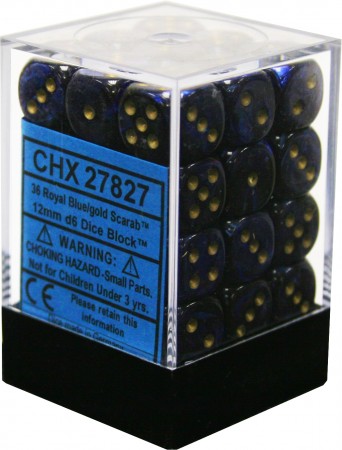 Dices (36D6) - Chessex Scarab (Choose your Color)